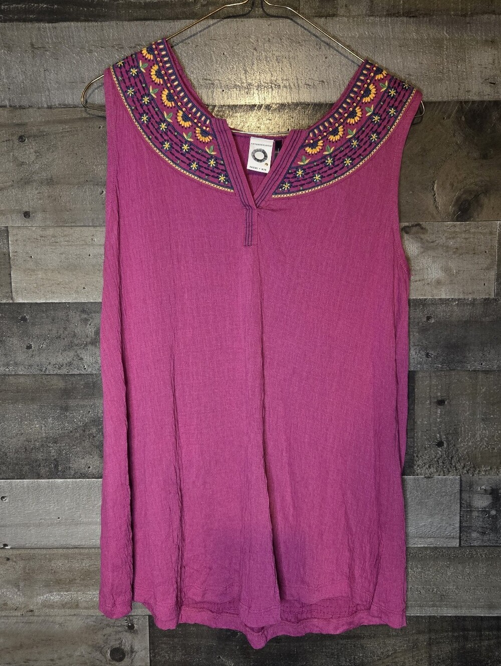 Anthropologie Akemi and Kin embroidered tank top